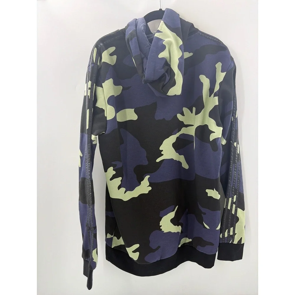 Adidas Originals Mens Camo Hoodie Shadow Navy Trefoil Logo HF4882 Size M